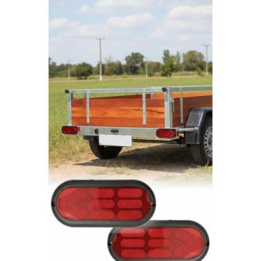 Imagem de 2x Lanterna Traseira Carretinha 18 Leds Bivolt Vermelha - Congratulati