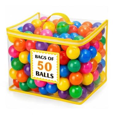 Imagem de Bolas de Recreação Suncuber 50 Coloridas Não Tóxicas 5,5 cm