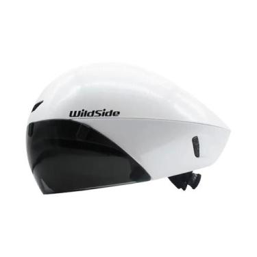 Imagem de Capacete De Ciclismo De Estrada Para Triatlo Wildside TT Com Óculos De