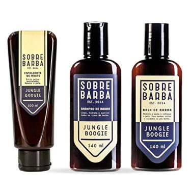 Imagem de Kit Trio SOBREBARBA Shampoo + Balm + Esfoliante para Barba Jungle Boogie