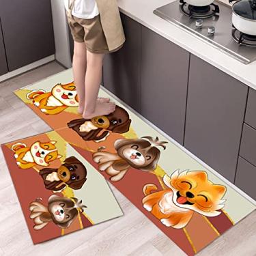 Imagem de jia cool 1 peça conjunto de tapetes de cozinha antiderrapante tapete de apoio para casa festa de feriado tapete vintage, para tapete de cozinha, (40,64 cm x 119,44 cm)