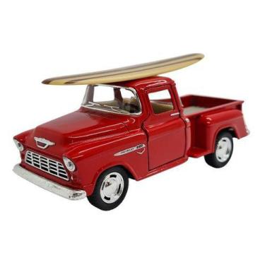 Imagem de Miniatura Chevrolet Chevy Stepside 1955 Surf Vermelho 1:32 - Kinsmart