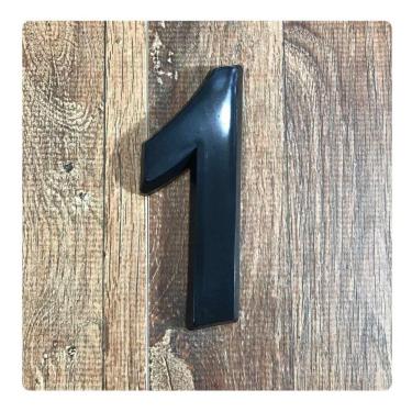 Imagem de Número 1 Residencial Preto 14cm De Altura