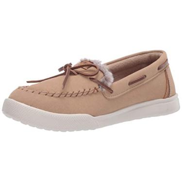 Imagem de Dearfoams Mocassin Pantufa feminina, Latte, 37