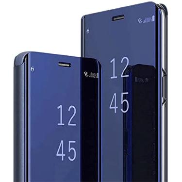 Imagem de BoerHang Capa para Samsung Galaxy S23 Ultra, Smart Clear View Cover, Clear View Standing Case, Translúcido Protetor 360° (Azul)