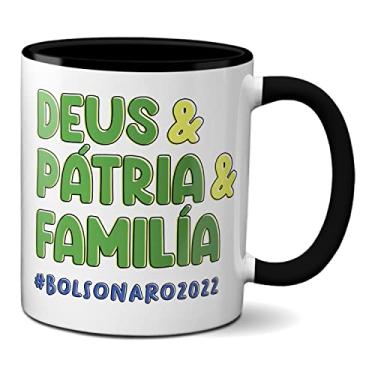 Imagem de Caneca Presente Deus & Pátria & Família Bolsonaro 2022 (Preta)