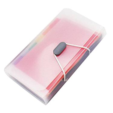 Imagem de Pasta sanfonada AB1 com 13 bolsos, organizador de arquivos sanfonado, portátil, expansível para faturas, recibos, cartões, armazenamento de documentos, para escola, escritório, AB1 (corda pendurada)