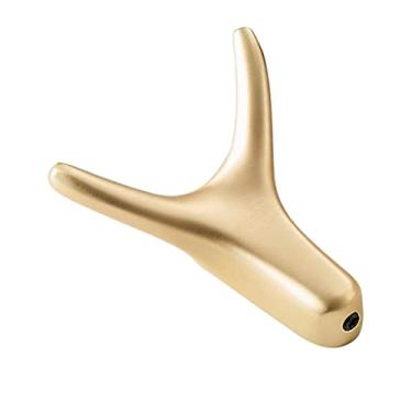 Imagem de KIZQYN Ganchos de casaco cabide montado na parede, cabide de casaco montado na parede, ganchos criativos, ganchos de parede de metal para a entrada, banheiro, quarto, cabide de cozinha montado na parede (cor: latão)