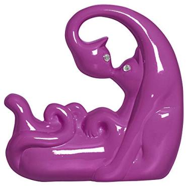 Imagem de Escultura Gatos Beijando Ceramicas Pegorin Orquidea