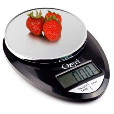 Imagem de Balança digital de alimentos para cozinha Ozeri Pro, capacidade de 1 g a 5,4 kg, Stylish Black