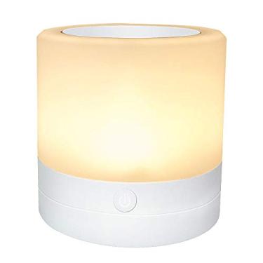 Imagem de Luz noturna de LED, luminária de mesa de cabeceira inteligente com controle de toque, recarregável, noturna pequena e inovadora, lâmpada para amamentação, 6 cores ajustáveis