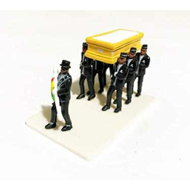 Imagem de Meme Homens do Caixão Miniatura - 7 Pallbearers + Caixão + Base - 3cm