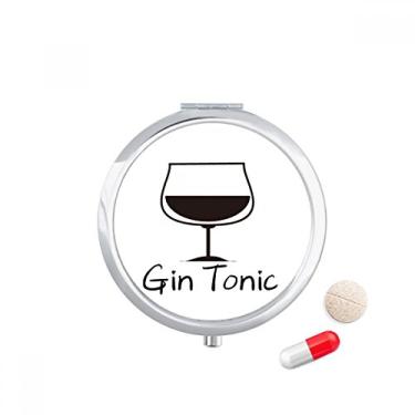Imagem de Estojo de comprimidos Gin Tonic para coquetel com bolso e caixa de armazenamento de remédios