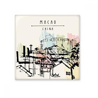 Imagem de Slums de arranha-céus em Macau China Azulejo de cerâmica brilhante Decalque de pedra adornada tijolo vitrificado