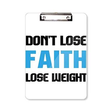 Imagem de Lose Weight Slogan prancheta pasta, bloco de escrita A4