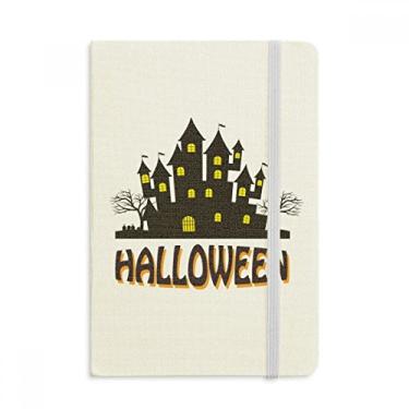 Imagem de Caderno de castelo de terror Happy Halloween oficial de tecido rígido diário clássico
