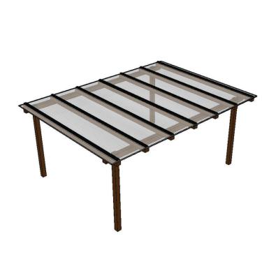 Imagem de Cobertura Policarbonato Alveolar 4,00m x 3,00m Cristal 10mm