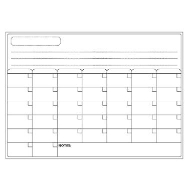 Imagem de CIADAZ Quadro magnético de apagamento a seco Calendário Quadro branco Adesivos de geladeira Cozinha Frigideira Quadro branco para programação semanal mensal Planejador diário para fazer lista