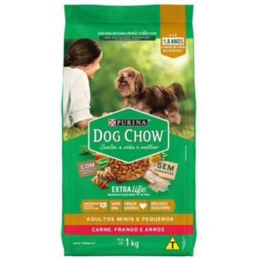 Imagem de Ração Dog Chow Cães Adultos Minis E Pequenos Carne, Frango E Arroz 1 K