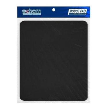 Imagem de Mouse Pad Exbom Mp-2218a De Tecido E Borracha - Preta