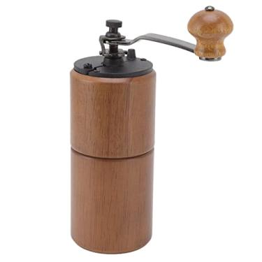 Imagem de Moedor de café manual, moedor de grãos de café ajustável de madeira de faia para prensa Aero Press Frech Press Moka Pot