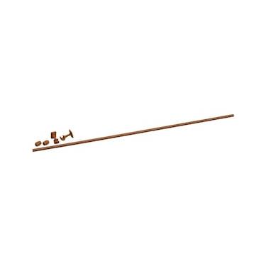 Imagem de Varão Simples para Cortinas Utimil Marrom em Aço – 1 m