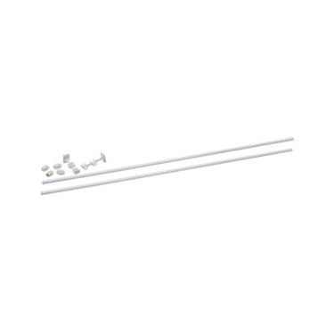 Imagem de Varão Duplo para Cortinas Utimil Branco Aço – 1 m