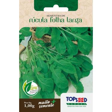 Imagem de Sementes de Rucula Folha Larga 1 Grama Saladas Temperos Horta