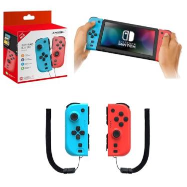 Imagem de Controle Joy-con Turbo Compatível Com Nintendo Switch e Switch Oled Com NFC Azul e Vermelho