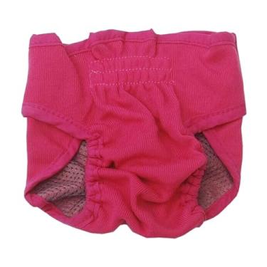 Imagem de ＫＬＫＣＭＳ Fraldas para cães femininos, fraldas para cachorros à prova de vazamento ajustáveis para cães femininos no calor, confortáveis, duráveis, calcinhas, S