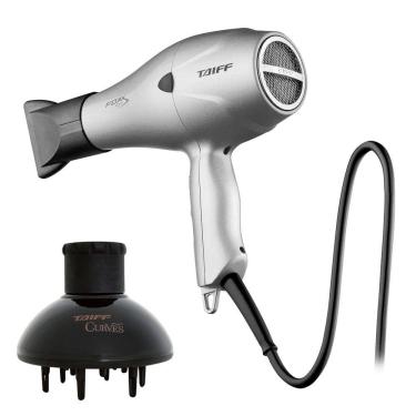 Imagem de Kit Taiff - Secador Profissional Fox Ion S Prata 2100W 127V + Difusor De Ar Curves