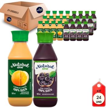 Imagem de Suco Natural One Laranja-Maçã e Uva 180ml (24 Unidades)