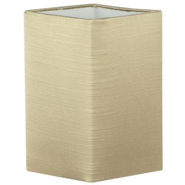 Imagem de C pula Quadrada De Abajur Tecido Shantung Dourado 12x20cm