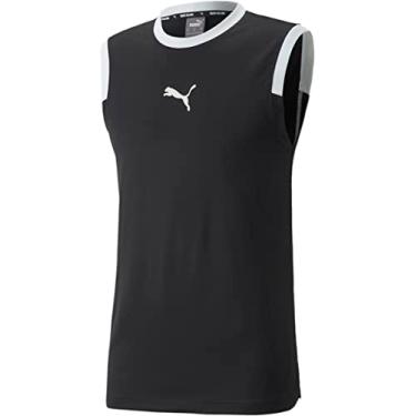 Imagem de Puma - Camiseta masculina Rtg de malha sem mangas, cor PUMA preta, tamanho: XX-Grande