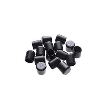 Imagem de Ponteiras de perna de cadeira de borracha, parte inferior de almofadas de feltro para móveis, protetores de piso para pernas de cadeira para pisos de madeira, pacote com 16