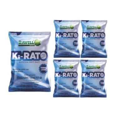 Imagem de Kit 5 Und Ki-Rato 200g Isca Rato Ratazanas Camundongos Soft Bait Raticida Isca Fresca Com Atrativo