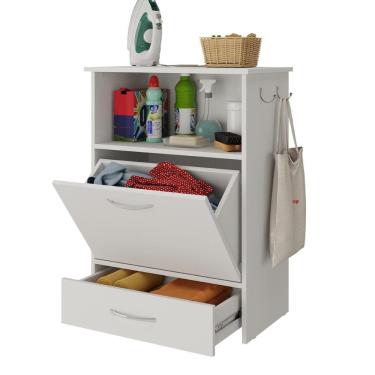 Imagem de Balcão de Lavanderia Multiuso 1 Porta 1 Gaveta Multimóveis MP5057