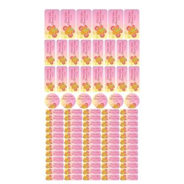 Imagem de Adesivo Etiqueta Escolar Personalizado Vinil Borboleta 88 UN