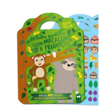 Imagem de Bicho Mania - De Galho Em Galho Com Macacos E Preguiças - 200 Adesivos