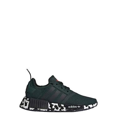 Imagem de adidas Tênis unissex infantil Nmd_r1, Verde sombra/núcleo preto/branco nuvem, 4.5 Big Kid