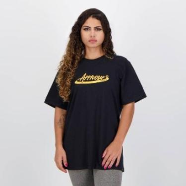 Imagem de Camiseta Approve Bold Spare Feminina Preta e Amarela-Feminino