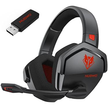 Imagem de NUBWO Fone de ouvido para jogos sem fio com microfone para PC Ps5 Ps4, zero interferência, bateria de 100 horas para jogar o dia todo, sincronização de 23 ms para jogadores Fortnite e Call of Duty/FPS