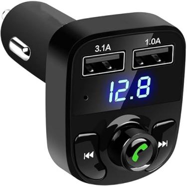 Imagem de Carregador Veicular Transmissor FM e BLUETOOTH com 2 Entradas