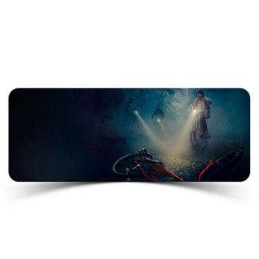 Imagem de Mouse Pad Gamer Stranger Things Bicicleta - EMPIRE GAMER, 70cm x 35cm