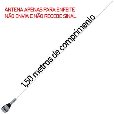 Imagem de 4 Antena Móvel Aço Inox Estética Enfeite 1,50 Metros Aquário - AQUARIO
