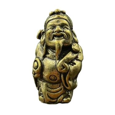 Imagem de ESTINTENG Bonor Retro, Old Wealth God Master Desktop Decoration Home Recruitment of Wealth Bronze Ware Decoration-God of Wealth