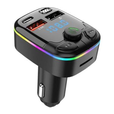 Imagem de Mp3 Player Carro Adaptador Vira Bluetooth + 1 UsbC + 2 UsbA Van Caminh