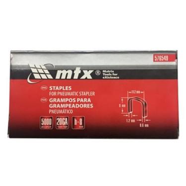 Imagem de Grampos para grampeador 8mm 5000 pçs MTX