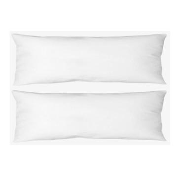 Imagem de Kit 2 Fronhas Travesseiro de Corpo Agarradinho 40cmX1,30cm Branca Arru