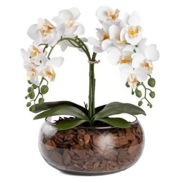 Imagem de Arranjo 4 Hastes Orquídea Flor Artificial Realista Decoração Centro de